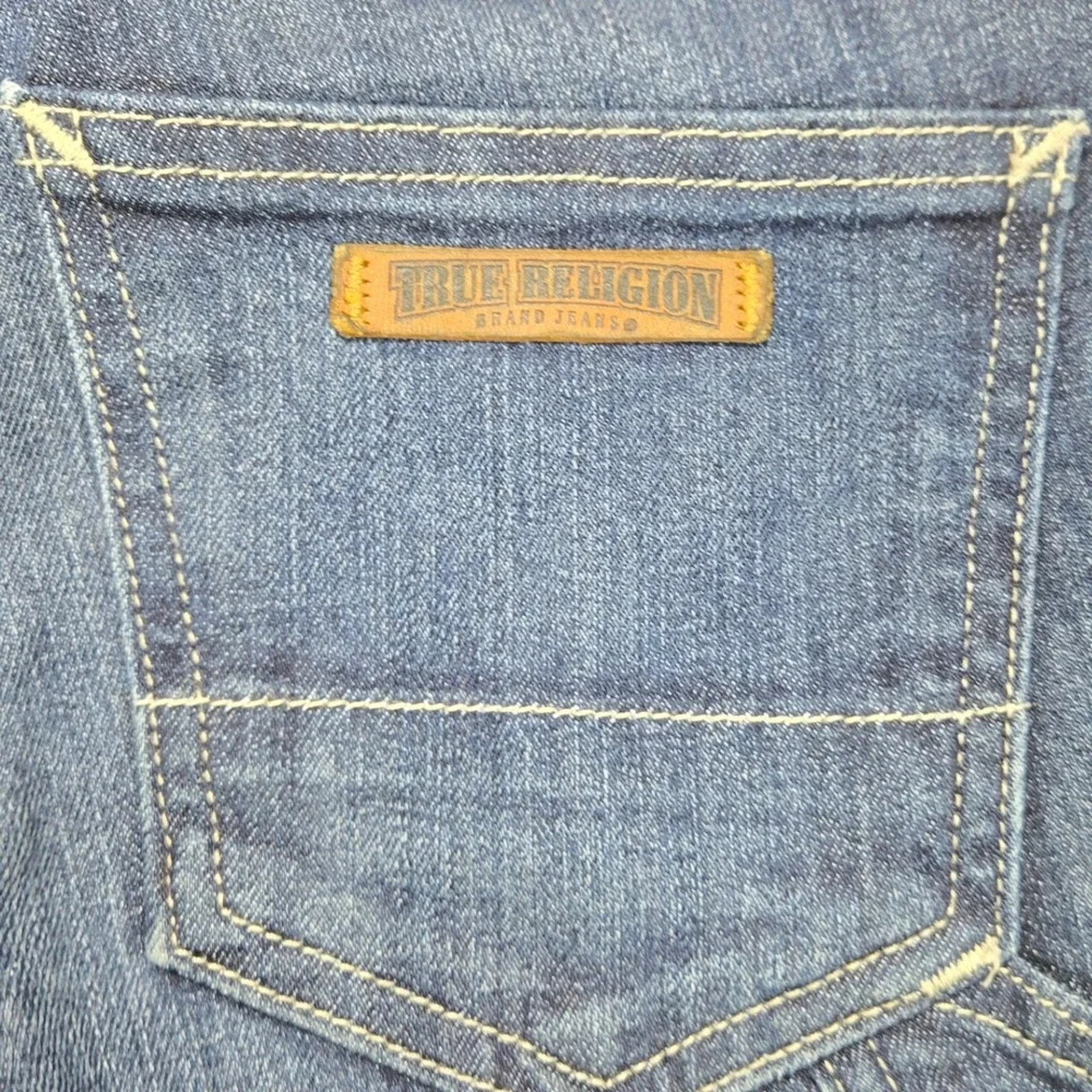 True Religion Carpenter Jeans Brianna Utility Slim Straight Dark Wash Womens 24 - Picture 3 of 15